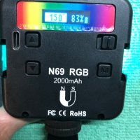 RGB видео светлини, LED светлина за камера 360° Пълноцветно преносимо фотографско осветление, снимка 5 - Светкавици, студийно осветление - 38485931