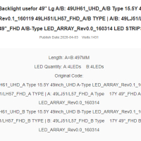 LED ленти за подсветка LG49'' 49LH51, снимка 6 - Части и Платки - 44906930