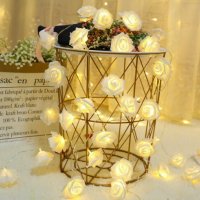 Рози LED светещи за декорация Коледа - елегантен лукс и романтично усещане, снимка 10 - Изкуствени цветя - 26861593