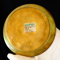 Бронзова чиния,клетъчен емайл Паун. , снимка 4 - Антикварни и старинни предмети - 33075722