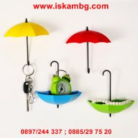 лепящи закачалки - цветни чадърчета - код 1956, снимка 1 - Други стоки за дома - 26902920