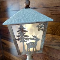 Коледен фенер с еленчета, снимка 2 - Декорация за дома - 34952995