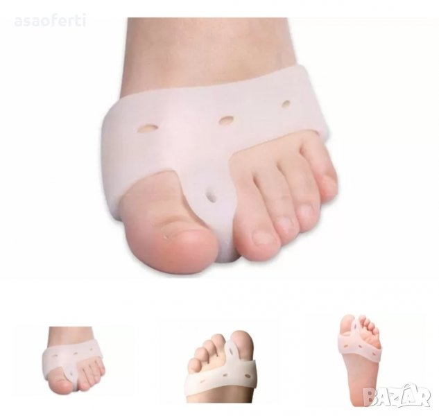 Силиконови шини за изправяне на изкривени кости на палеца и кутрето на крака, снимка 1