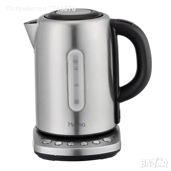 Кана електрическа дигитална HOMA HK-8787D, Инокс, 1.7л., 2200W, снимка 1