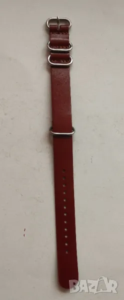 Светло кафява кожена каишка 20мм, снимка 1