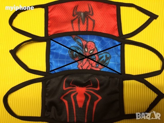 Детска Предпазна Маска СпайдърМен  с Различни Изображения на SpiderMan, снимка 1