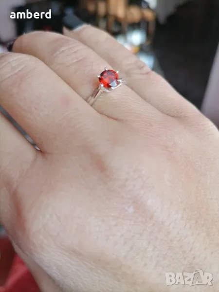 Нежен и елегантен сребърен пръстен - модел R062, снимка 1