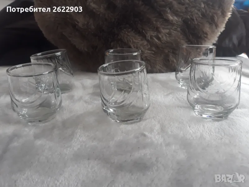 Стъклени чаши за ракия, снимка 1