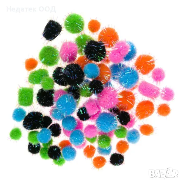 Комплект, За ръчна изработка, Fluo Glitter Tinsel, 80 бр., снимка 1