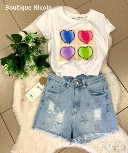 Дамска тениска и къси панталони   , снимка 1