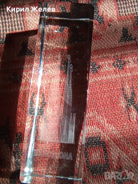 КРИСТАЛЕН Сувенир БАРСЕЛОНА стар 32013, снимка 1