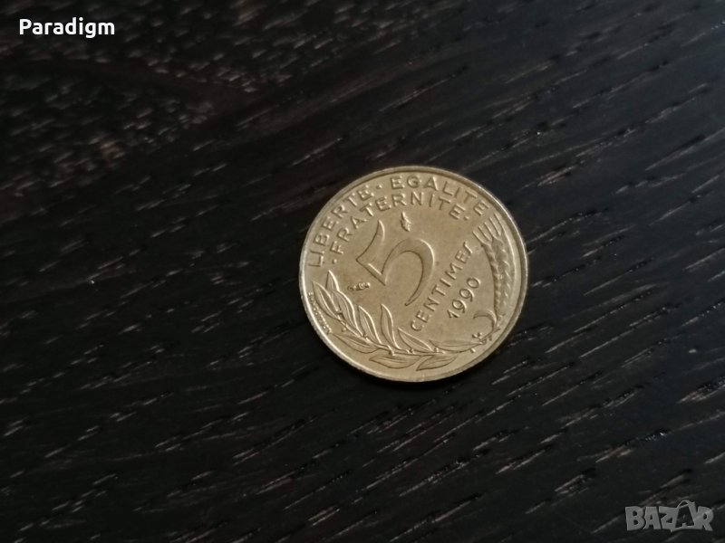 Монета - Франция - 5 сентима | 1990г., снимка 1