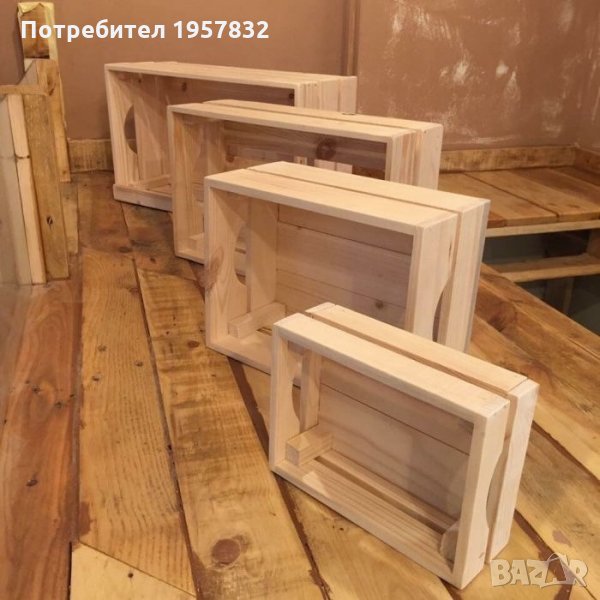 Малка декоративна дървена щайга ръчна изработка, снимка 1