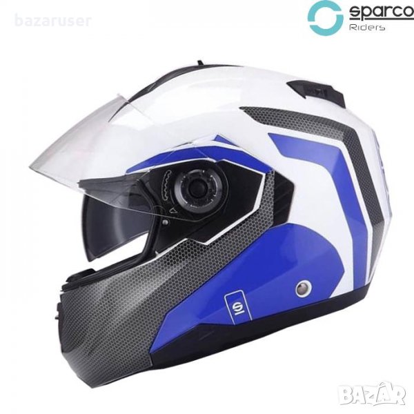 Каска за Мотор Sparco SP 505 BLUE/WHITE XS(53-54 см),S(55-56см),M(57-58 cm),L(59-60см),XL(61см),, снимка 1