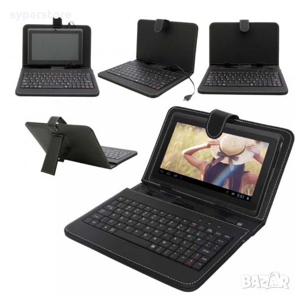 Калъф за таблет с клавиатура 7" TC0001 Tablet Case with keyboard microUSB, снимка 1