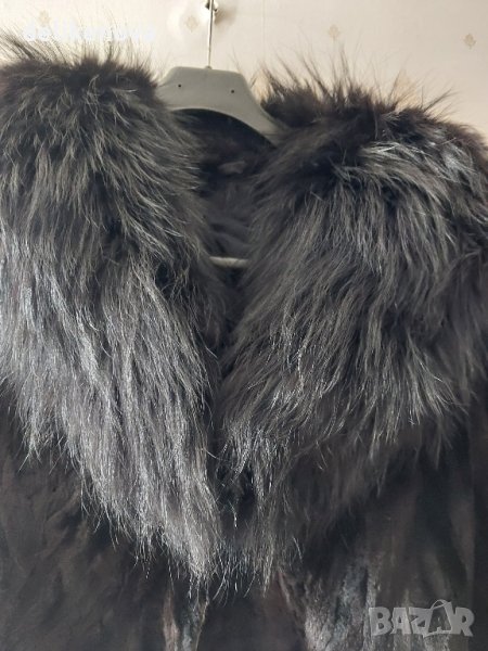 Уникално Кожено палтенце от естествен косъм. Размер М, снимка 1