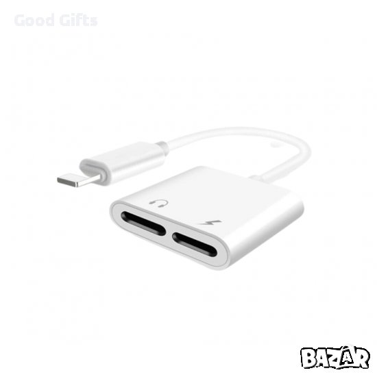 Преходник Адаптер OTG Lightning към два пъти Lightning, снимка 1
