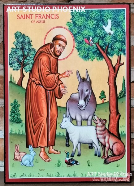 Икона на Свети Франциск от Асизи icona sveti francisk, снимка 1