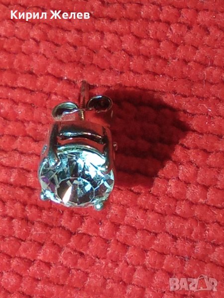 МИНИАТЮРНА СРЕБЪРНА КРИСТАЛНА ОБЕЦА СРЕБРО 925 КЛАСИЧЕСКИ РЕТРО МОДЕЛ 25823, снимка 1