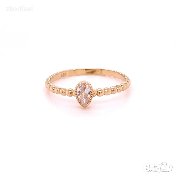 Златен дамски пръстен 1,35гр. 14кр.проба:585 размер:56 модел:28377-1, снимка 1