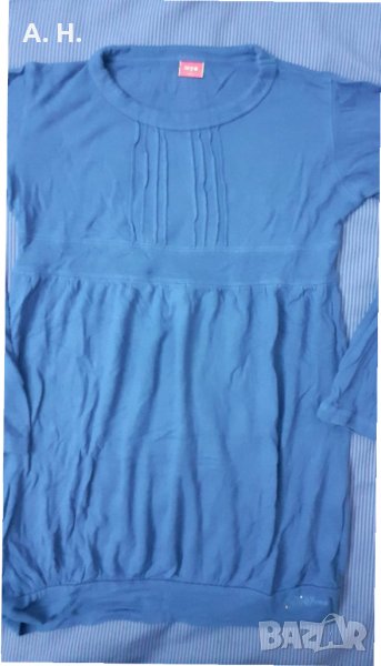 Детска  синя блуза/ туника /рокля с дълъг ръкав, снимка 1