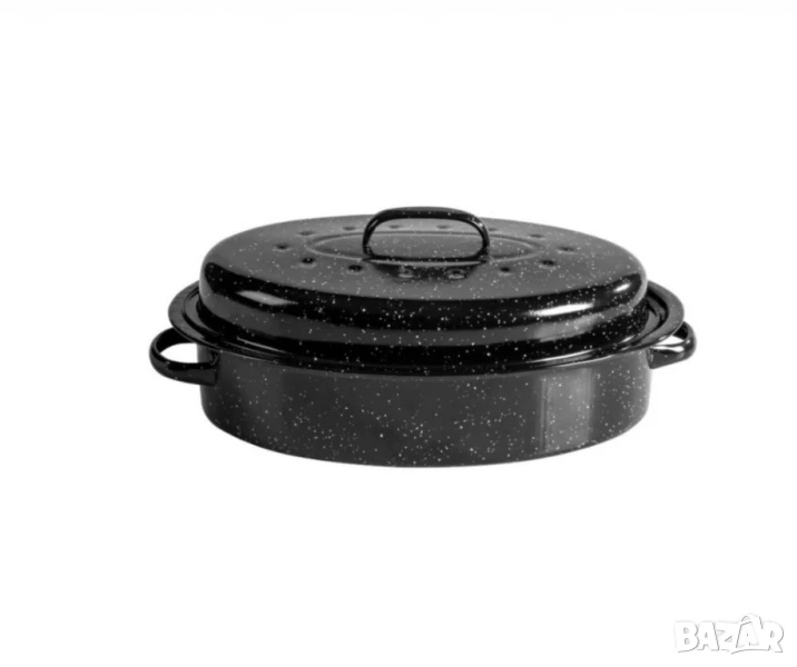 Ростер с мраморно покритие, емайлиран, за индукционни и всички видове котлони, Ø42 см., снимка 1