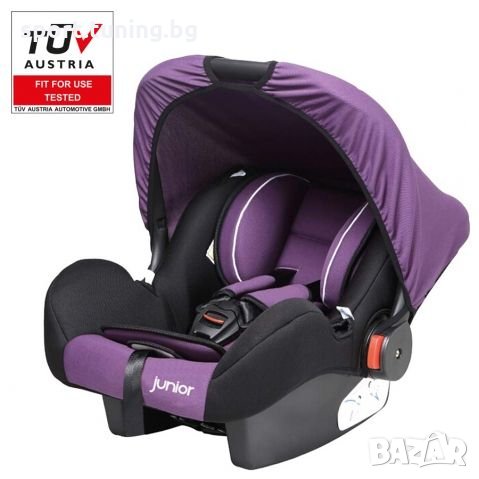 Бебешко столче за кола с дръжка Junior - Bambini - лилав цвят, снимка 1