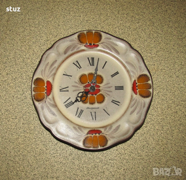 Немски керамичен стенен часовник , снимка 1