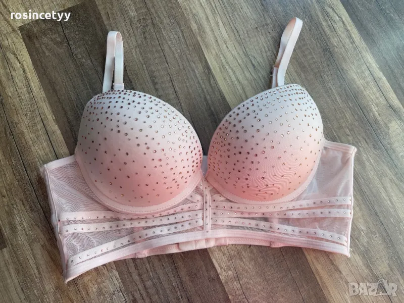 Розов сутиен с камъни , снимка 1
