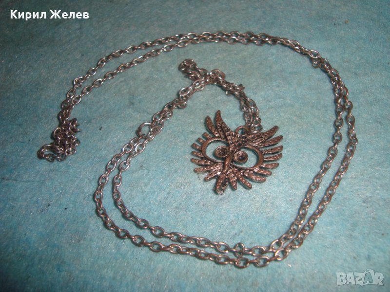 ФИГУРАЛНА АРТ ВИСУЛКА МЕДАЛЬОН със СРЕБРИСТО СИНДЖИРЧЕ 9055, снимка 1