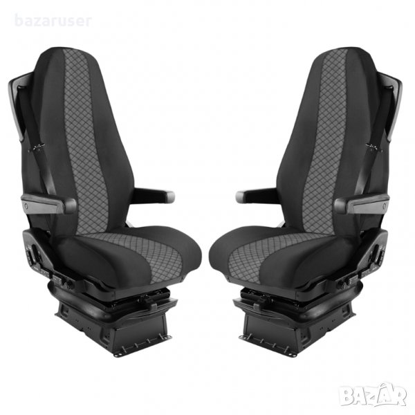 Кожена Тапицерия VolvoTrucks SS /черно със сиво, снимка 1