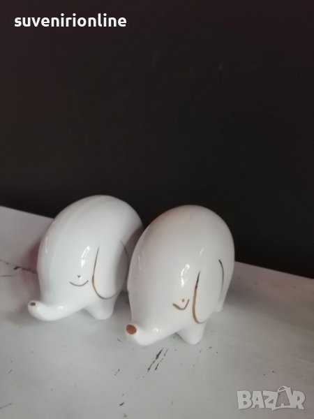 двойка порцеланови слончета, снимка 1