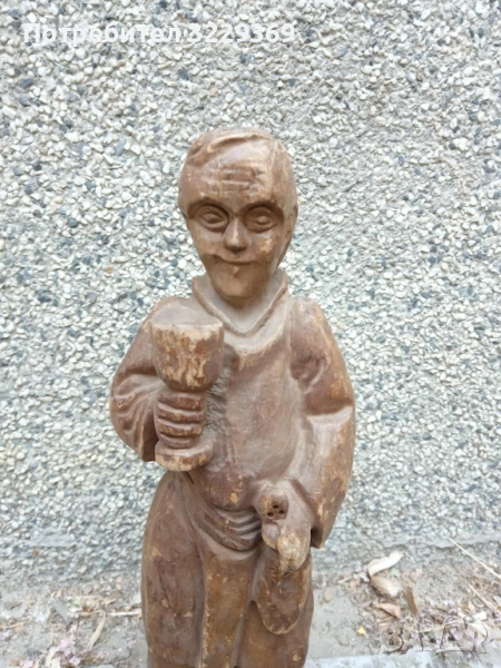 Дърворезба статуетка Монах, снимка 1