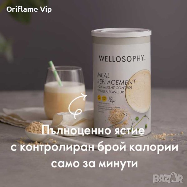 Заместващ хранене шейк за контрол на теглото - ванилия Wellosophy в ...