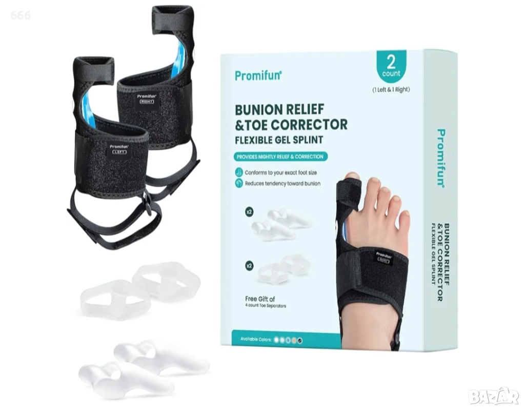 Коректор за палци на крака за жени и мъже, снимка 1