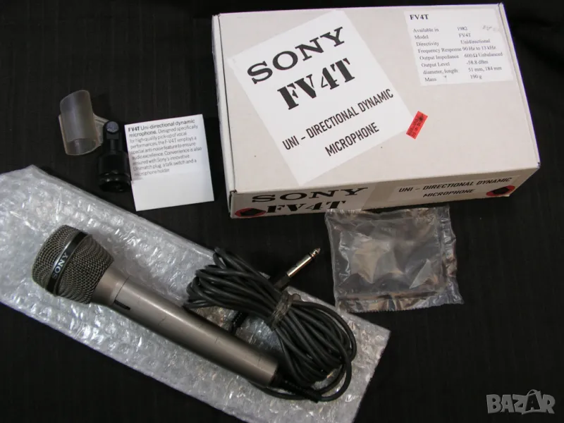 Динамичен микрофон  “Sony”  FV4T -  ползван, снимка 1