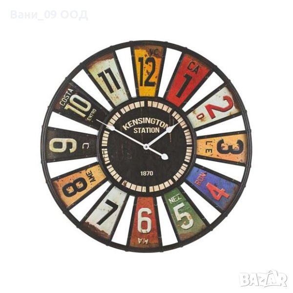 Голям метален часовник във винтидж стил, снимка 1