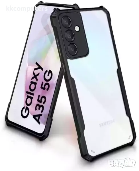 Калъф силикон Chrome MagSafe / Черна рамка / за Samsung A35 5G Баркод : 3131344, снимка 1