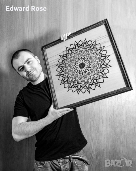 Мандала картина пирография, снимка 1