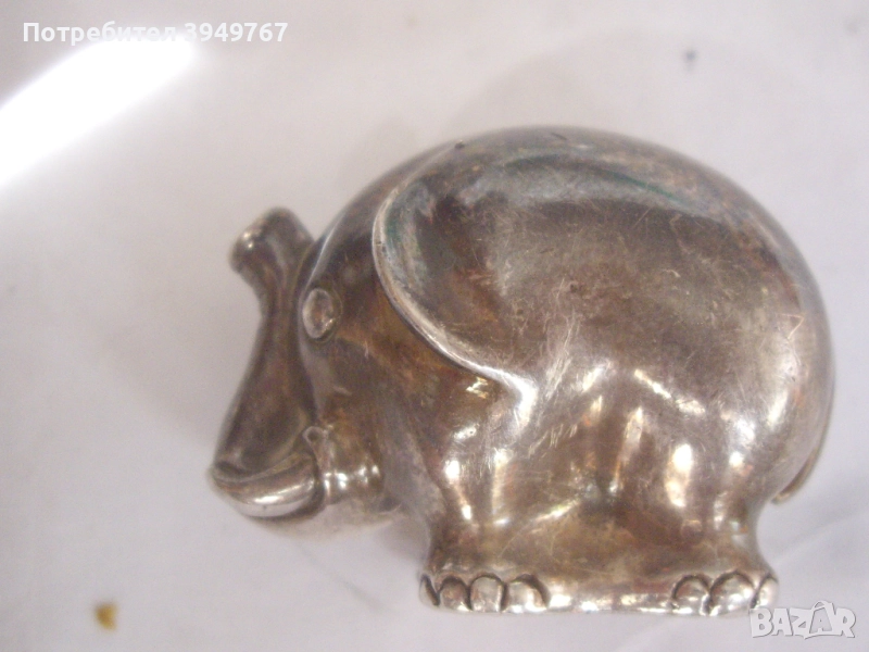 Сребърно слонче., снимка 1