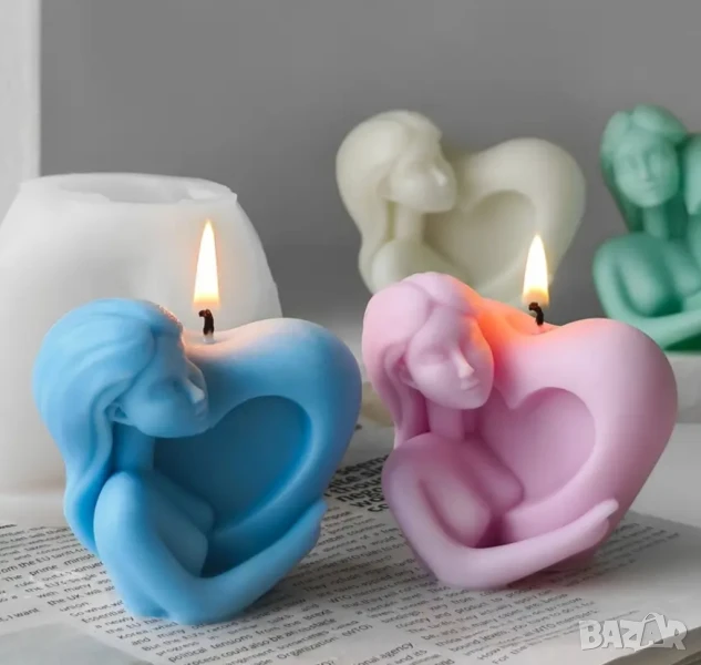 Молд жена със сърце , снимка 1