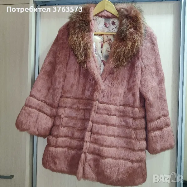 Елегантно палто от естествен косъм, снимка 1