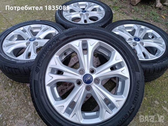 Лети джанти 17ки 5х108 Ford + летни гуми 225/50/17 Hankook