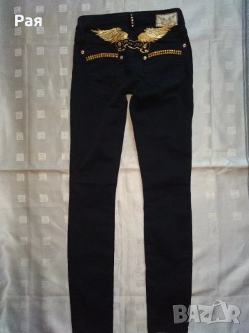 Дамски черни дънки слим модел Robins Jeans, снимка 4 - Дънки - 50684436