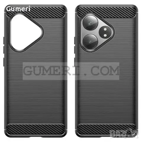Realme GT 6 Противоударен Силиконов Гръб - Карбон ''Шарк'', снимка 4 - Калъфи, кейсове - 48037181