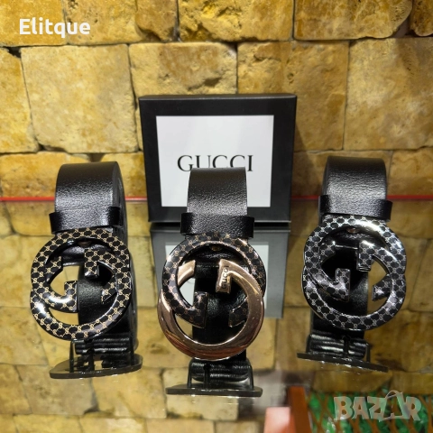 колани от естествена кожа в кутия Gucci , снимка 3 - Колани - 52907769