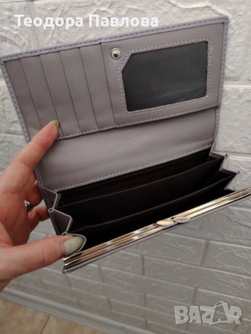 Дамско портмоне, цвят лавандула , снимка 3 - Портфейли, портмонета - 52905230