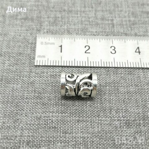 Талисмани от 925 Стерлингово Сребро тип Пандора -Spiral Flower Tube - 12 мм - За Бижута, Нови, снимка 5 - Други - 32878350