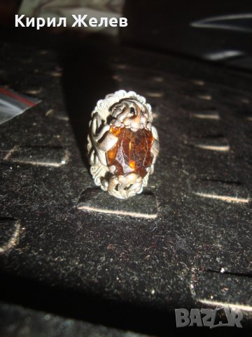 АР ДЕКО СТАР БРОНЗОВ ПРЪСТЕН с ФАСЕТИРАН ГОЛЯМ ЦИТРИН ЮВЕЛИРНА МАЙСТОРСКА ИЗРАБОТКА 21099, снимка 12 - Антикварни и старинни предмети - 32659586