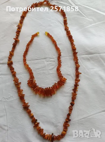 Лот балтийски кехлибар колие и гердан